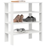 vidaXL Étagère à chaussures blanc 61x32x70 cm bois d'ingénierie