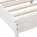 vidaXL Cadre de lit sans matelas blanc 180x200 cm bois massif de pin