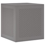 vidaXL Boîte de rangement Gris clair 55 x 53 x 57 cm Polypropylène