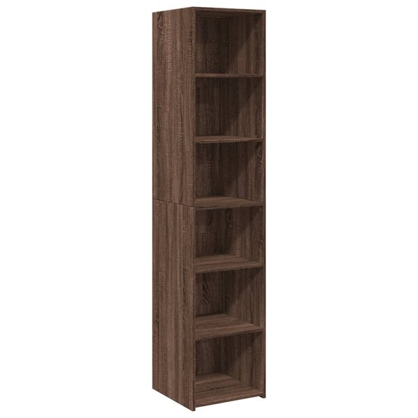 vidaXL Buffet haut chêne marron 40x41x185 cm bois d'ingénierie