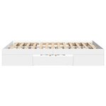 vidaXL Cadre de lit Blanc 140x190 cm bois d'ingénierie