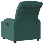 vidaXL Fauteuil inclinable électrique Vert foncé Tissu