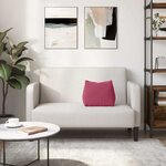 vidaXL Coussin de Dos Bordeaux 45 x 20 x 35 cm Tissu en velours côtelé