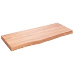 vidaXL Étagère murale marron clair bois chêne massif traité