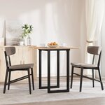 vidaXL Pieds de table à manger cadre en O 50x40x73 cm acier