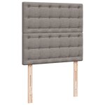 vidaXL Sommier à lattes de lit avec matelas Taupe 90x190 cm Tissu