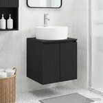vidaXL Vanité de lavabo mural Noir 49 5 x 44 5 x 65 cm