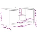 vidaXL Meuble TV chêne artisanal 102x37 5x52 5 cm bois d'ingénierie
