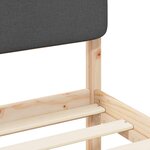 vidaXL Cadre de lit avec tête de lit rembourrée Gris foncé 80 x 200 cm