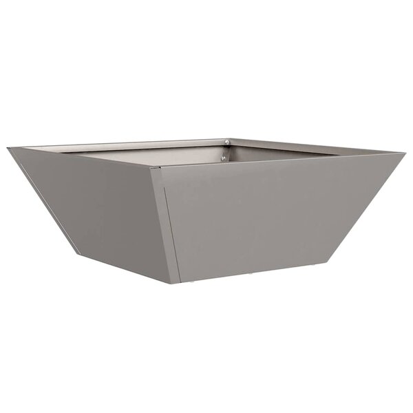 vidaXL Cache-pot de jardin Rouillé 40 x 40 x 15 cm Acier patiné