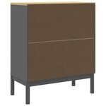 vidaXL Commode FLORO gris bois de pin massif
