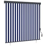 vidaXL Store roulant d'extérieur 160x250 cm Bleu et blanc
