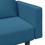 vidaXL Ensemble de canapés 2 Pièces avec coussins bleu velours