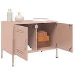 vidaXL Meubles TV 2 Pièces rose 68x39x50 5 cm acier
