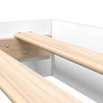 vidaXL Lit bibliothèque blanc 90x190 cm en bois aggloméré