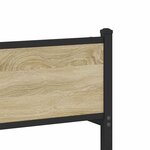 vidaXL Cadre de lit en métal sans matelas chêne sonoma 150x200 cm