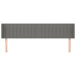 vidaXL Tête de lit avec oreilles Gris foncé 183x16x78/88 cm Tissu