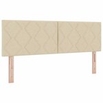 vidaXL Lit à ressorts avec matelas avec LED Crème 160 x 200 cm tissu