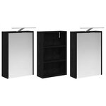 vidaXL Ensemble de Meubles de Salle de Bain 3 Pièces 126 x 16 x 62.5 cm