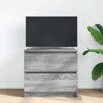 vidaXL Meuble TV sonoma gris 60x35x54 cm bois d'ingénierie