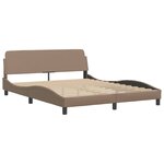 vidaXL Cadre de lit avec LED sans matelas Zadar cappuccino 160x200 cm