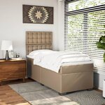 vidaXL Sommier à lattes de lit avec matelas Cappuccino 90x200 cm