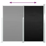 vidaXL Auvent latéral rétractable de patio 140x500 cm Noir