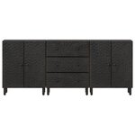vidaXL Armoires latérales 3Pièces noir 60x33x75cm bois massif de manguier