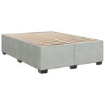 vidaXL Sommier à lattes de lit et matelas Gris clair 160x200cm Velours