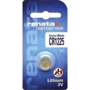 Blister de 1 Pile bouton lithium CR1225 3V 48 mAh RENATA