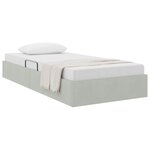 vidaXL Cadre de lit ottoman Gris clair 100 x 200 cm Velours