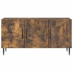 vidaXL Meuble TV Chêne fumé 99 x 34 5 x 50 cm Bois d'ingénierie