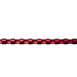 baguettes de reliure plastiques, rondes, rouge, 8mm Pack de 100 FELLOWES