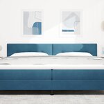 vidaXL Tête de lit LED avec des lumières à LED Bleu 200 cm Polyester