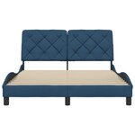 vidaXL Cadre de lit sans matelas bleu 120x200 cm tissu