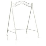 vidaXL Cadre de balançoire Blanc antique 113 x 121 5 x 168 cm Acier