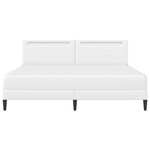 vidaXL Cadre de lit avec bandes LED Blanc 200 x 200 cm Simili cuir