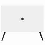 vidaXL Table basse avec tiroir Blanc 49 x 50 x 40 cm Bois d'ingénierie
