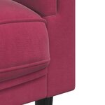 vidaXL Fauteuil avec coussin rouge bordeaux velours