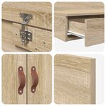 vidaXL Cadre de lit avec rangement Chêne Sonoma 236.5 x 140 x 31.5 cm