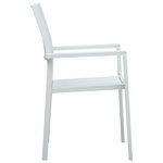 vidaXL Chaises de jardin lot de 4 Blanc Plastique Aspect de rotin