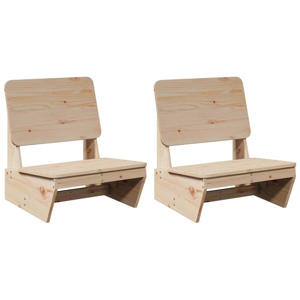 vidaXL Chaises de jardin lot de 2 60x64x70 5 cm bois massif de pin