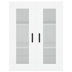 vidaXL Buffet haut Blanc 69 5x34x180 cm Bois d'ingénierie