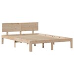 vidaXL Cadre de lit avec tête de lit 135x190 cm bois de pin massif