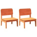 vidaXL Chaises de jardin lot de 2 cire marron 60x52 5x72 cm