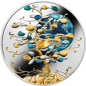 Monnaie CITRINE Tree of Luck 1 Oz Argent 1$ Niue 2026