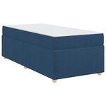 vidaXL Cadre de lit avec matelas Bleu 100 x 200 cm tissu