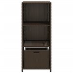 vidaXL Armoire de rangement jardin marron 50x55x115 cm résine tressée