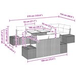 vidaXL Set de Canapé de Jardin 9 Pièces avec Coussins Beige en Poly Rattan
