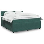 vidaXL Sommier à lattes de lit et matelas Vert foncé 200x200cm Velours